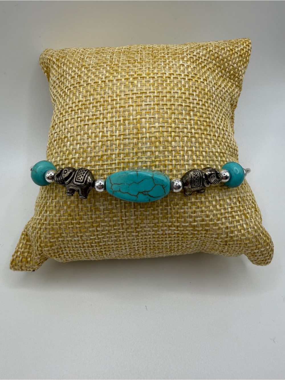 Boho Turquoise Elephant Accent Bracelet